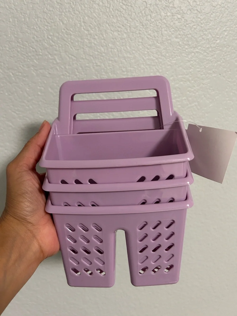 6-Count Storage Plastic Basket & Caddy Set-Light Purple-Gift Baskets Set- NEW